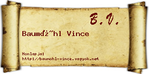 Baumöhl Vince névjegykártya